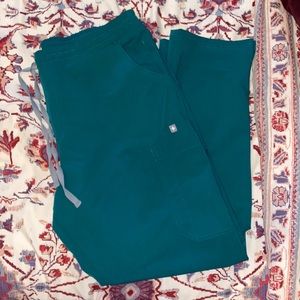 FIGS Hunter Green Yola Skinny Pants- Large Petite